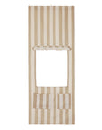 Beige striped door embrasure kiosk