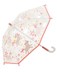 Parapluie transparent à licornes roses et beiges pour enfant Little L, diamètre 70 cm, liseré rose