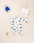 Combinaison à nuages bleue pour nouveau-né Play Up, tenue de naissance automne-hiver 2026
