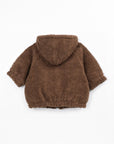 Manteau Tufting Play Up marron, doublure en jersey, deux poches, poignets élastiques