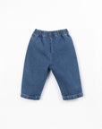 Pantalon En Denim Blue Denim Play Up, ceinture élastique