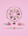 Floral Pom Pom Cherries Clips