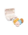 Hochets œufs aux visages d'animaux en silicone pour bébé Little L Egg Rattles Full Color, dès la naissance