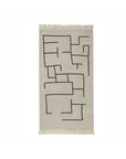 Grey geometric rug 90x130 cm