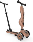 Trottinette évolutive bébé Highwaykick 1 Push and Go Mocha Scoot & Ride, roues en polyuréthane