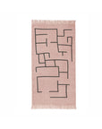Pink geometric rug 90x130 cm