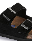 Arizona Soft Footbed Suede Leather - Black