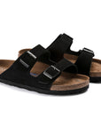 Arizona Soft Footbed Suede Leather - Black
