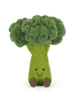 Peluche Amuseables Broccoli Jellycat, de face, assis