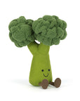 Peluche Amuseables Broccoli Jellycat, de face, avec ses pieds