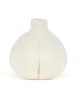 Peluche Amuseables Garlic Jellycat, vue de dos, gousse blanche