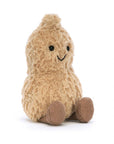 Peluche Amuseables Peanut Jellycat, de face, avec son sourire