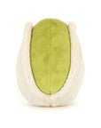 Peluche Amuseables Horatio Pistachio Jellycat, vue de dos, coque ouverte