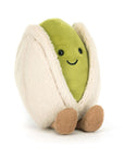 Peluche Amuseables Horatio Pistachio Jellycat, de face, avec ses bottines