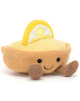 Peluche Amuseables Collette Tarte au Citron Jellycat, de face, avec son citron
