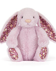 Peluche Thistlepop Blossom Luxe Bunny Original Jellycat, de face, oreilles fleuries
