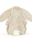 Peluche Wheat Flufflet Bunny Jellycat, vue de dos, avec la queue blanche