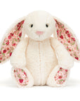 Peluche Blossom Cream Bunny Berry Jellycat, assis, vue de face