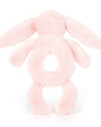 Hochet anneau lapin rose Bashful