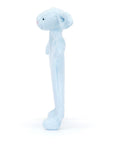 Doudou Bashful Blue Bunny Comforter Jellycat, de profil, tout fin