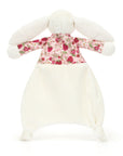 Doudou Blossom Cream Bunny Berry Comforter Jellycat, vue de dos, oreilles imprimées