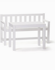 White garden table and sofa set