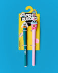 Duo de stylos effaçables Pen Buddies Yuki et Bubble OMY, vue d'ensemble