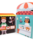 Au Marché, imagier bébé tout-carton Marcel & Joachim : carton robuste pour petites mains