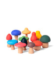 Champignons multicolores en silicone pour enfant Little L Mushrooms Full Color, chapeaux rouge, bleu, vert et jaune
