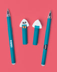 Duo de stylos effaçables Pen Buddies Yuki et Bubble OMY, mise en situation