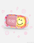 Réveil veilleuse rose pour enfant Dreamy Clock Smiley World MOB, lumière douce