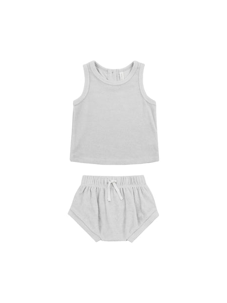 Quincy Mae Boys Terry Tank Short Outfit Sky Stripe main image 1