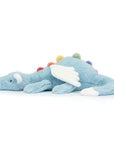 Peluche Sky Dragon Large Jellycat, allongé, vue de profil