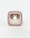 Réveil veilleuse Billy Clock Rainbow Leopard pour enfant MOB, réveil veilleuse avec face avant en tissu doux