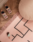 Pink geometric rug 90x130 cm