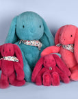 Peluche Lapin Fleurette fuchsia 25 cm – tout doux dès la naissance