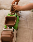 Cream Garbage Truck