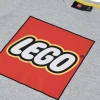 T-shirt LEGO® LWTANO 631 gris chiné - imprimé LEGO emblématique sur le devant