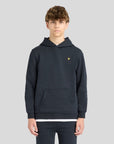 Brush Back Pullover Hoodie Dark Navy