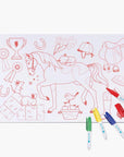 Mini Coloriage Réutilissable : Poney Club