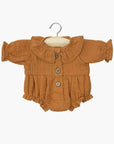 Gordis - Léonore romper in cognac cotton gauze