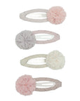 Tulle Pom Pom Snap Clips