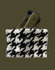 Teddy Houndstooth Pouch