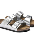 Metallic Silver Birkenstock