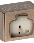 Miniature toaster with bread - Off-white