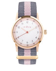 Bracelet Seul Stripe Pink Boucle Or Rose