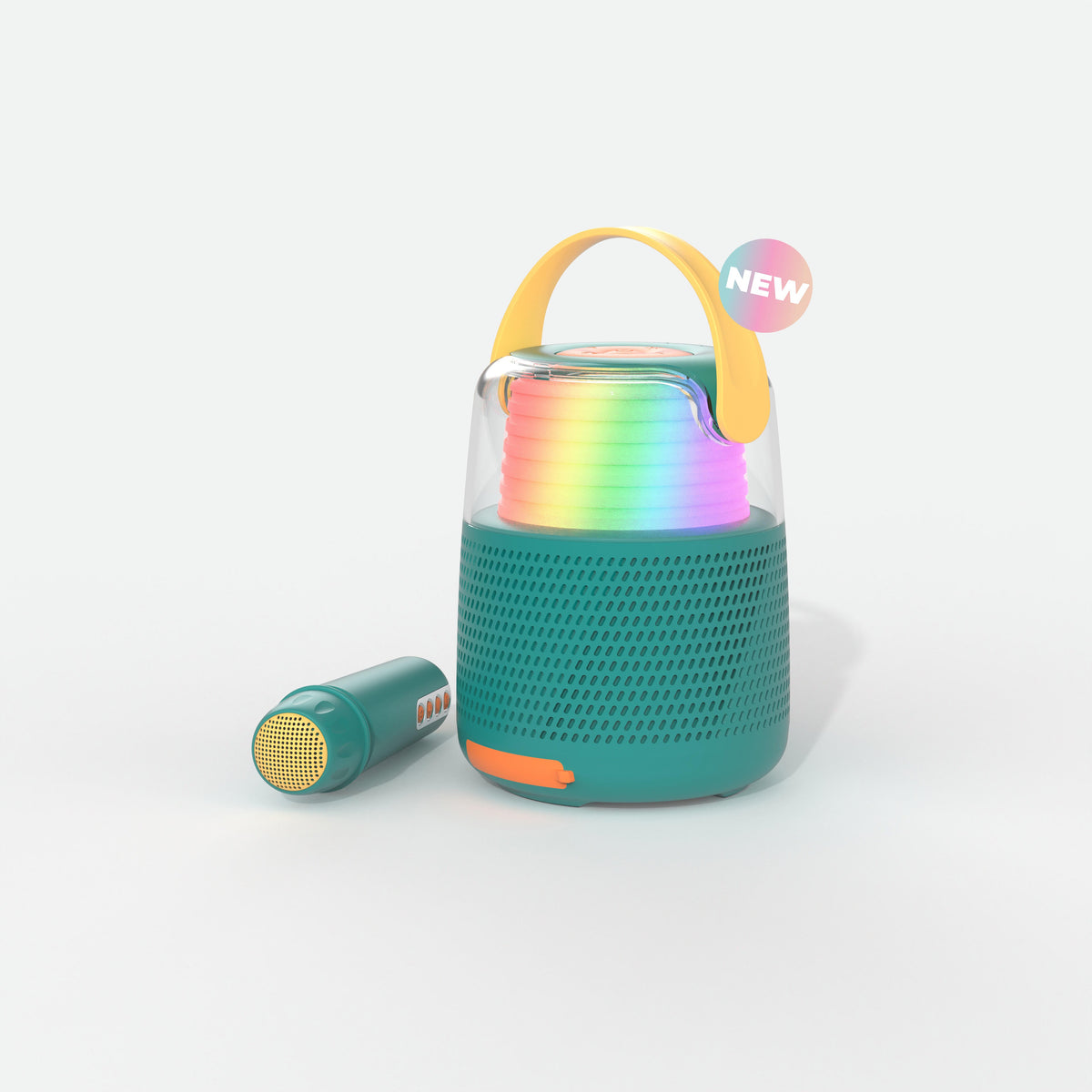 Enceinte karaoké lumineuse bleue KS-80 MOB, enceinte lumineuse avec micro sans fil