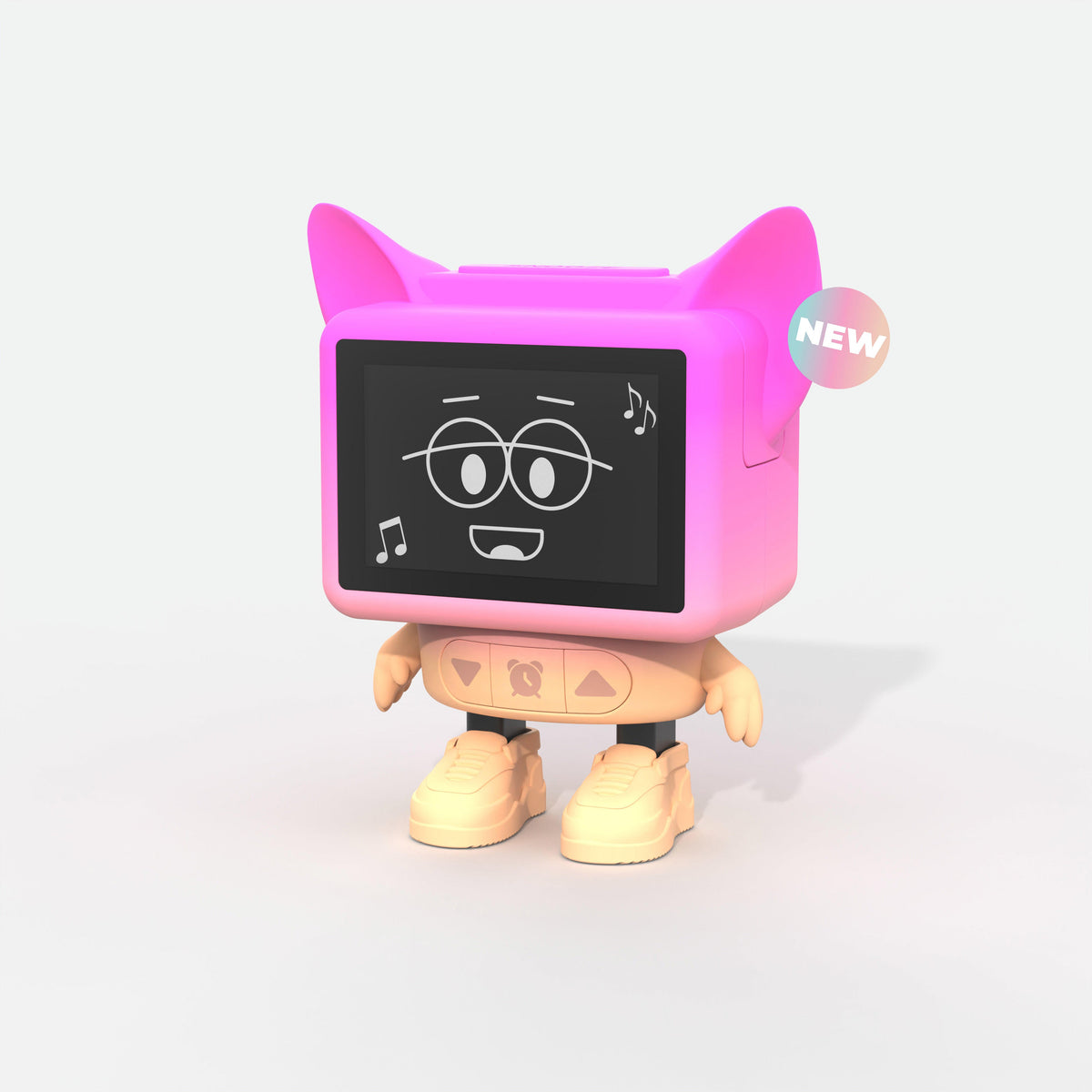 Réveil enfant rose qui danse Dancing Clock MOB, écran LCD animé