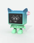 Réveil enfant bleu qui danse Dancing Clock MOB, écran LCD animé