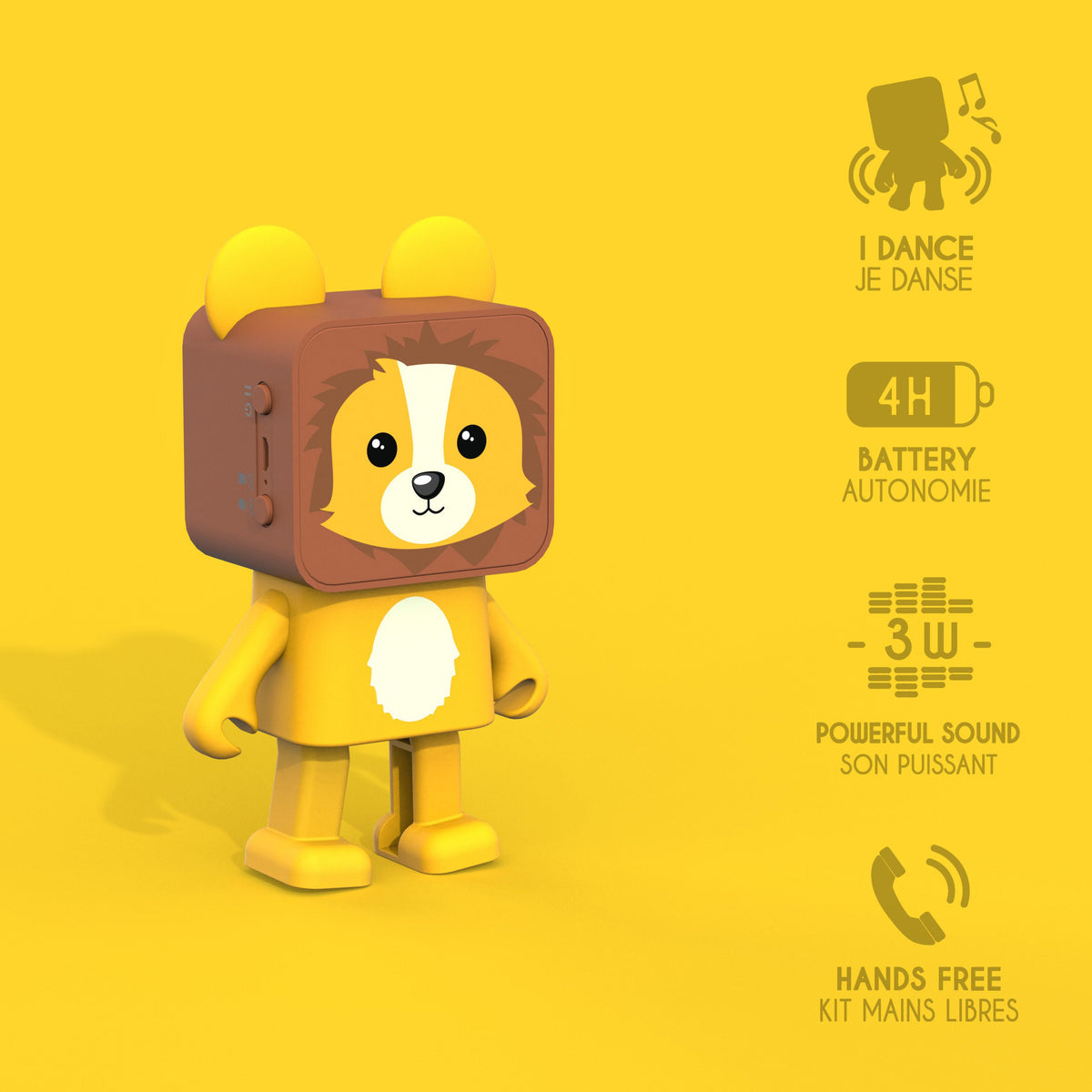 Dancing Animal Lion MOB, idée cadeau musicale pour enfant